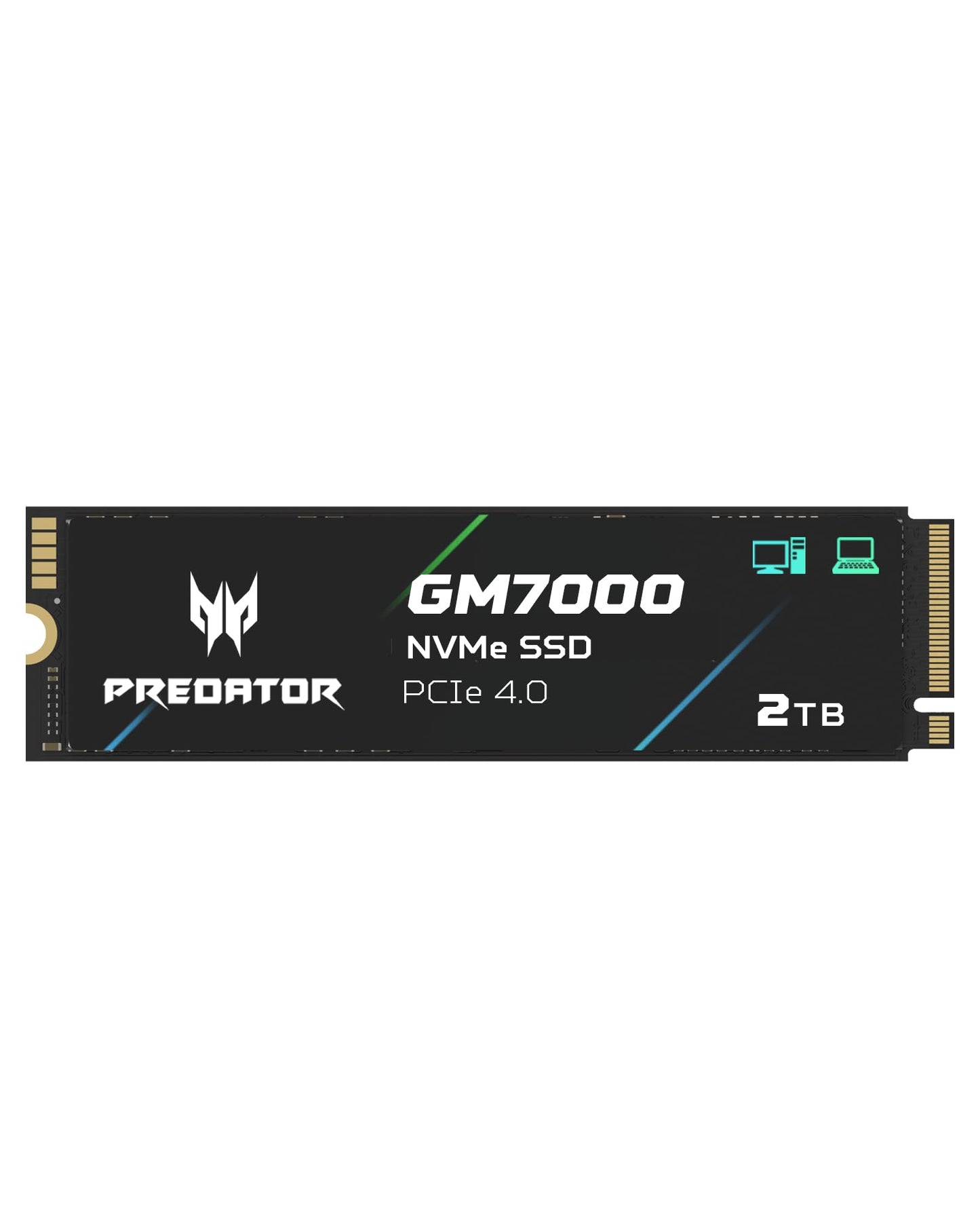 Acer Predator GM7000 2TB Internal SSD: M.2 2280 PCIe NVMe Gen4x4 with DRAM Cache, Up to 7400 MB/s Read, Internal Solid State Drive for Laptop & Desktop PC, PS5 Compatible