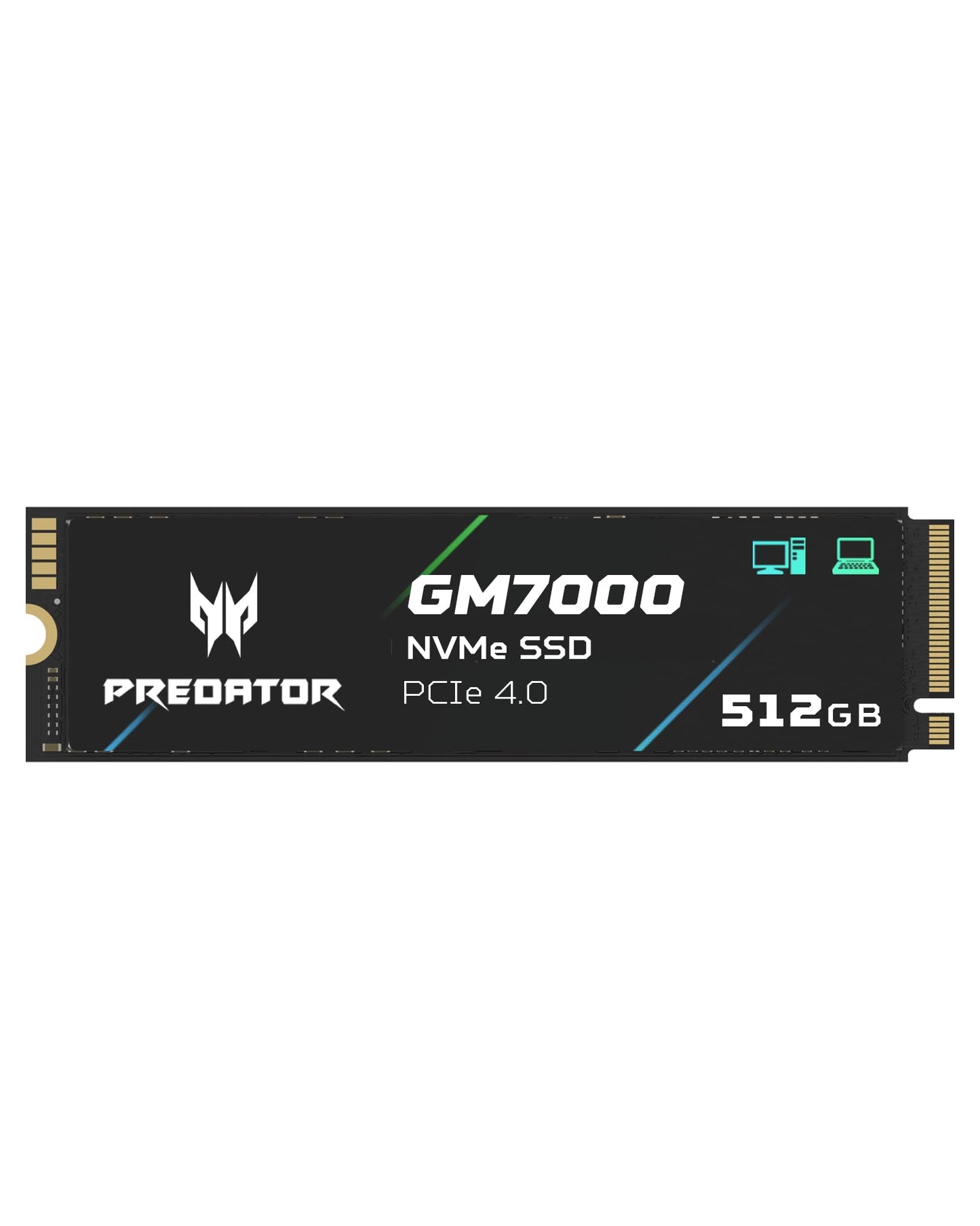 Acer Predator GM7000 2TB Internal SSD: M.2 2280 PCIe NVMe Gen4x4 with DRAM Cache, Up to 7400 MB/s Read, Internal Solid State Drive for Laptop & Desktop PC, PS5 Compatible